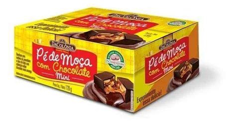 Pé De Moça Chocolate 120g Dacolônia Kit 10 Caixas Barra de