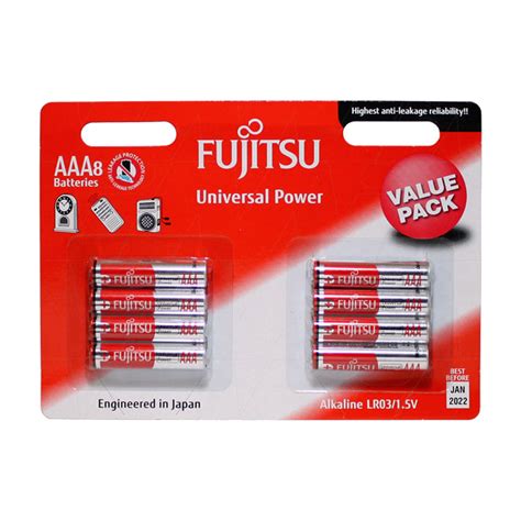 Fujitsu Universal Power Lr03 Aaa Size Alkaline Battery