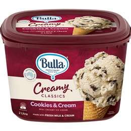 Bulla Creamy Classics Ice Cream Cookies Cream L Tub Woolworths