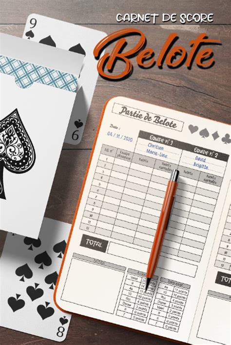 Buy Carnet De Score Belote Carnet De Jeux Contenant Fiches De