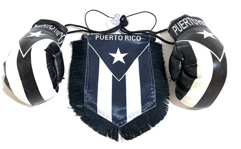 Puerto Rican Mini Boxing Glove Boricua Puerto Rico Flag Cars Accessories Van Suv