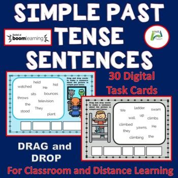 Boom Esl Eal Ell Eld Efl Simple Past Tense Sentences By Ealee