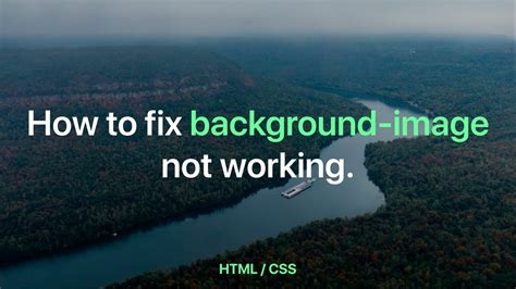 How To Fix Background Image Not Working Html Css Youtube