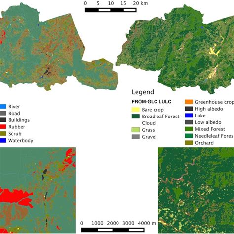 Land Use Land Cover Maps From Glc And Modified Lulc Maps Using The