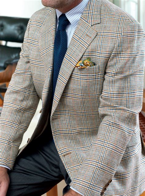 Navy And Sienna Glen Plaid Sport Coat The Ben Silver Collection