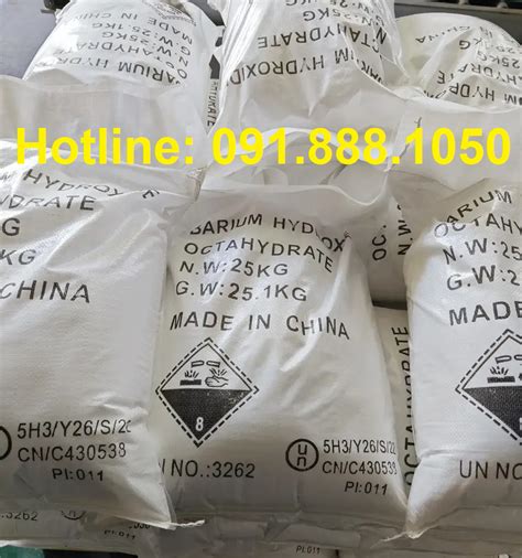 Bán Barium Hydroxide Octahydrate Ba OH 2 8H2O China 25kg bao