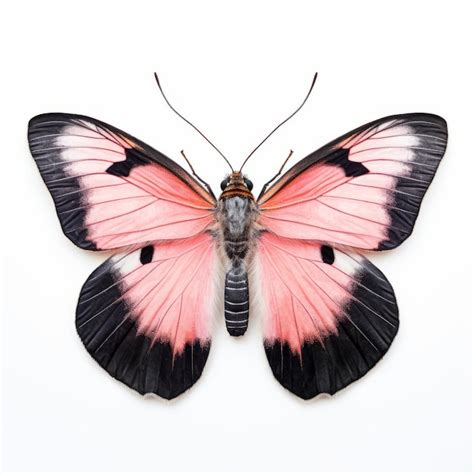 Imagen de la mariposa skipper grande con alas de color rosa pálido y