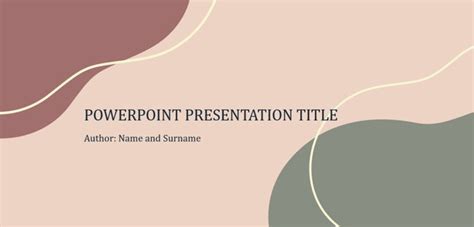 Simple Modern Bohemian Nude Organic Style Powerpoint Slides Presentation Template Etsy