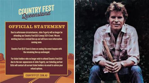 John Fogerty Dropped From Country Fest Queensland Sparking Backlash