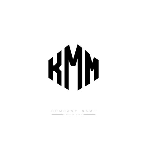 diseño de logotipo de letra kmm con forma de polígono kmm polígono y