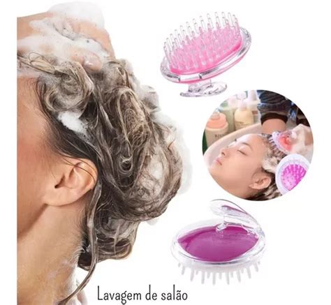 Escova Silicone De Lavar Cabelo Cabe A Shampoo Profundo Top Mercadolivre