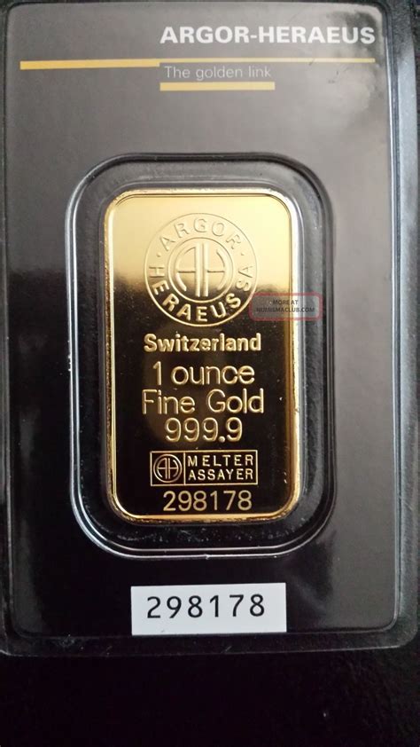 Argor Heraeus Oz Gold Bar