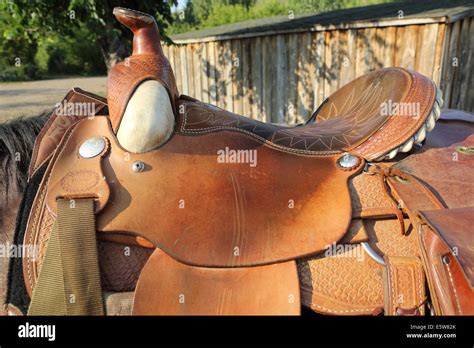 Western Saddle Pommel Leather Hi Res Stock Photography And Images Alamy