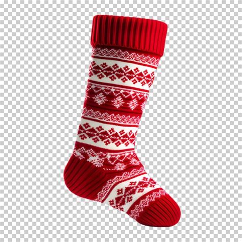 Premium Psd Christmas Socks Isolated On Transparent Background