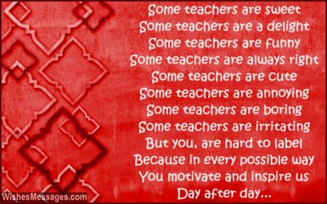 Thank You Poems for Teacher – WishesMessages.com