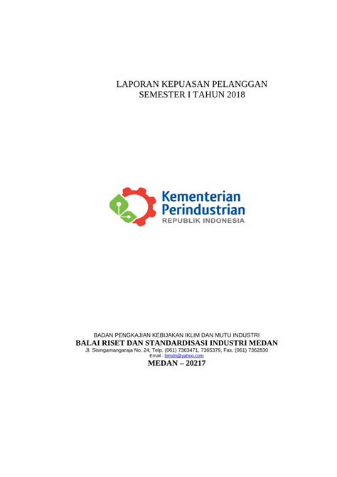 Pdf Laporan Kepuasan Pelanggan Semester I Tahun