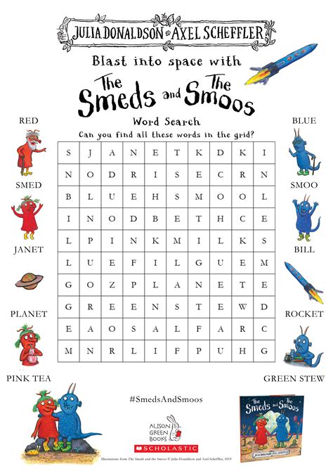 The Smeds And The Smoos Word Search Scholastic Kids Club