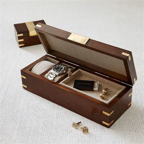 West Elm Wood Brass Watch Box Wooden Watch Box Wood Watch Box