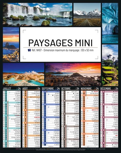 Calendrier Bancaire Paysages Mini Publicitaire Calendriers Bancaires