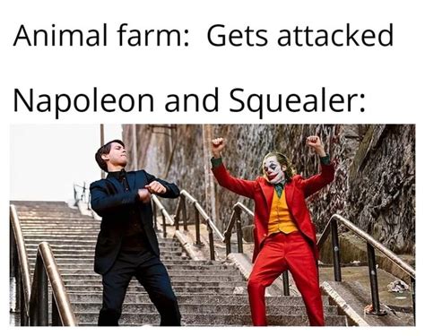 Animal farm: Gets attacked Napoleon and Squealer: - iFunny