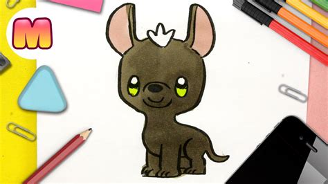 COMO DIBUJAR UN PERRO PERUANO KAWAII Dibujos faciles kawaii Aprende a ...