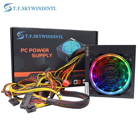 China New 500W ARGB Computer Power Supply For Gaming PSU Unit Quiet rgb ...