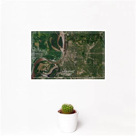 Memphis Tn Map Print Satellite Feelin Memphis Llc