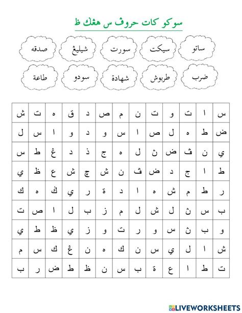 Bacaan Jawi Darjah 1 Latihan Suku Kata Sin Hingga Zho Worksheet