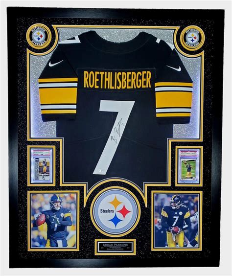 Ben Roethlisberger Signed Steelers Custom Framed Led Backlit Nike