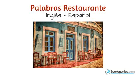 Ingl S Palabras Restaurante Euroapuntes