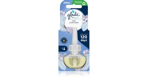 GLADE Pure Clean Linen recharge de diffuseur électrique notino fr