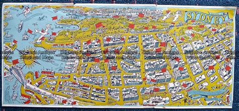 Vintage Map Of Sydney Old Sydney Map Australia Maps Australian