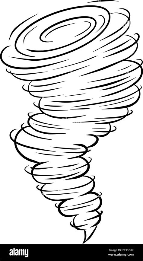 Tornado Whirlwind Twister Vector Icon Illustration Storm Hurricane