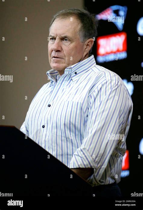 New England Patriots Head Coach Bill Belichick Speaks To The Media