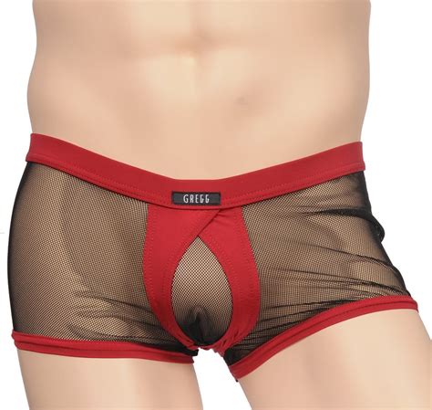 Buy Mens Sexy Red X Rated Maximizer See Through Mesh Boxer Brief