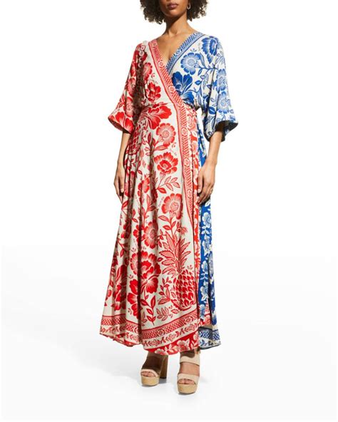 Farm Rio Mixed Pineapple Garden Maxi Wrap Dress In 2022 Maxi Wrap