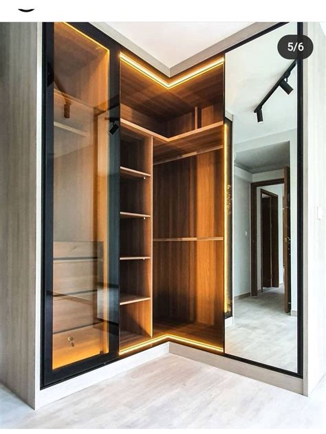 L Shape Wardrobe Design Bedroom Modern With Desk In 2023 Wardrobe