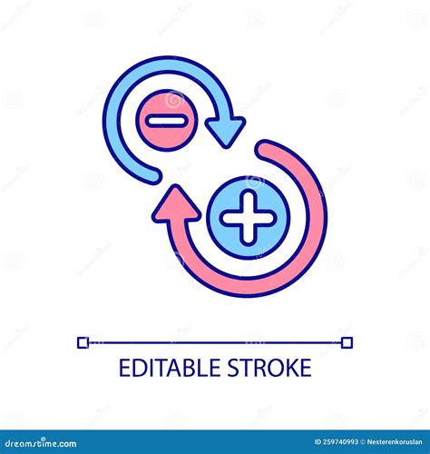 Complementary Advantages And Disadvantages Rgb Color Icon Stock Vector
