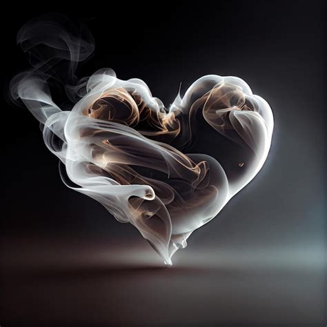 Corazón En Forma De Humo Foto Premium