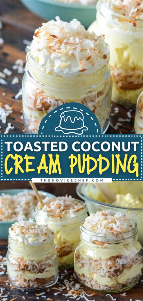 Toasted Coconut Cream Pudding Homemade Pie Recipes Baking Recipes Pie Baked Dessert Recipes