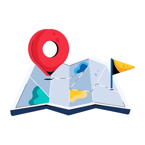 Premium Vector A Flat Icon Of Location Map