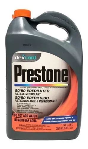 Prestone Anticongelante Refrigerante Dexcool Gm 50 50 Galón