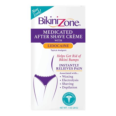 Bikini Zone Medicated After Shave Cr Me Soothes Shaving Bumps Irritation Gentle Formula