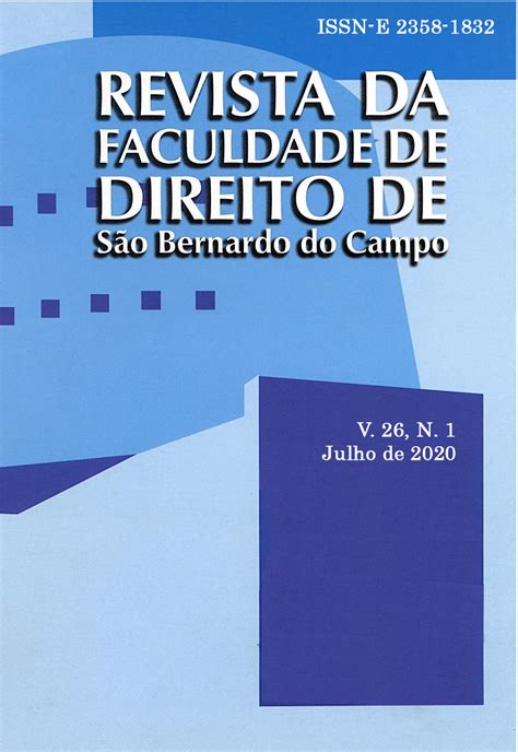 Edi Es Anteriores Revista Da Faculdade De Direito De S O Bernardo Do