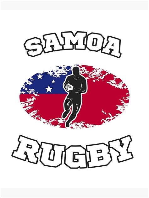 Samoa Rugby Items Poster By Babacarino Redbubble