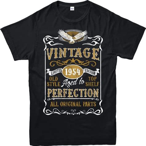 2018 New Short Sleeve Casual Made In 1954 Vintage T Shirt Born 1954 Birthday Age Year T Top