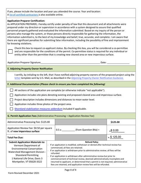 Vermont Shoreland Protection Permit Application Fill Out Sign Online