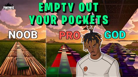 Juice Wrld Empty Out Your Pockets Noob Vs Pro Vs God Fortnite