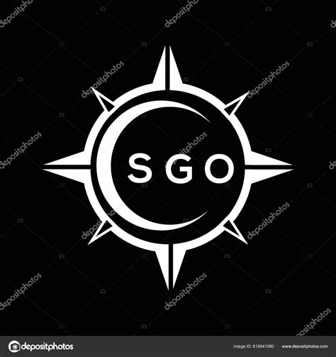 Sgo Abstract Technology Circle Setting Logo Design Black Background Sgo ...
