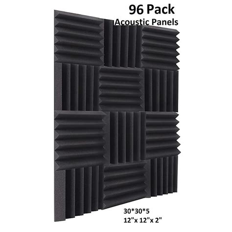 96 Pack Acoustic Panels Studio Foam Wedges 2 X 12 X 12 Reverb